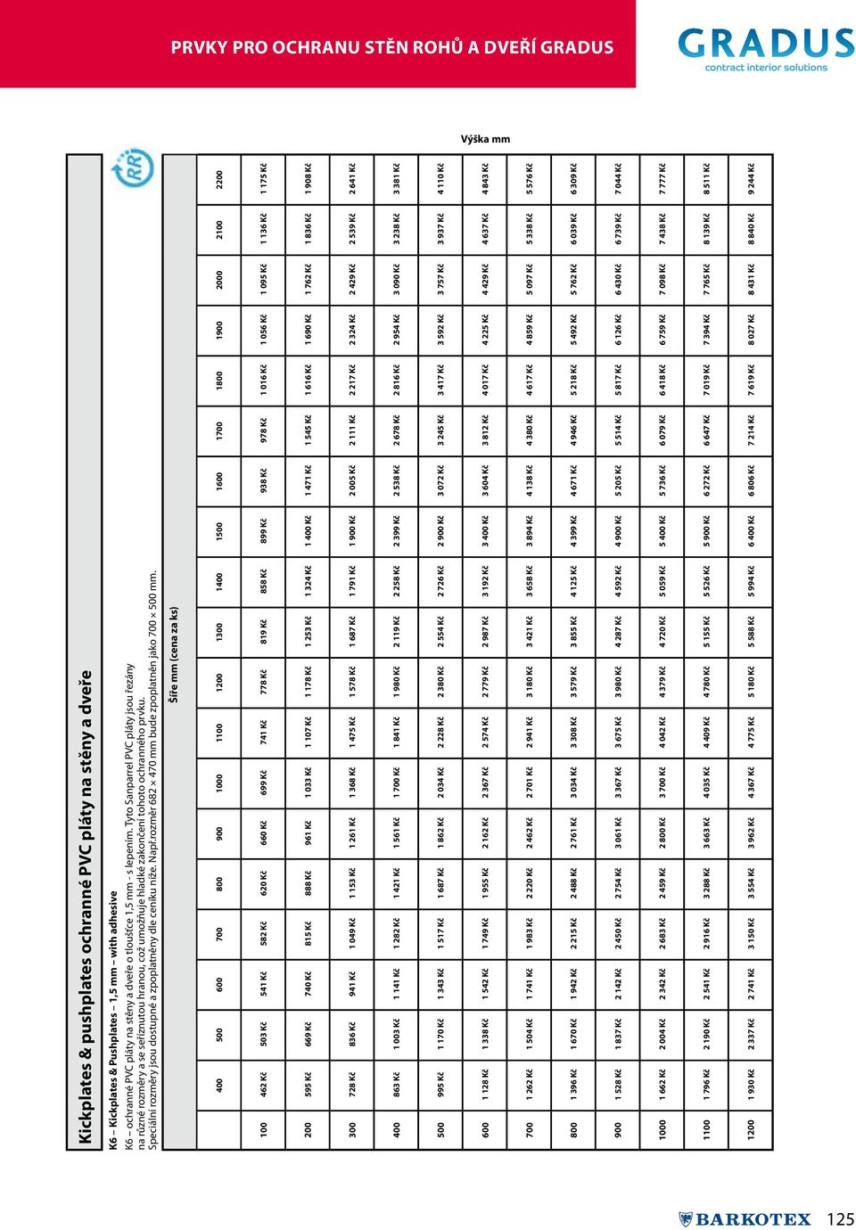 Speciální rozměry jsou dostupné a zpoplatněny dle ceníku níže. Např.rozměr 682 470 mm bude zpoplatněn jako 700 500 mm.