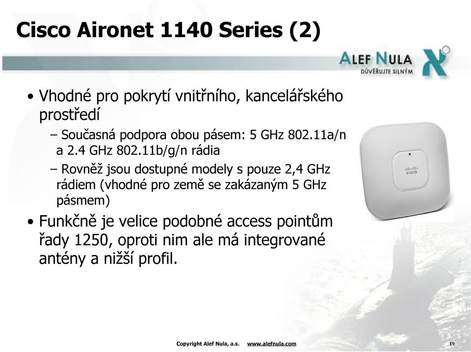 11b/g/n rádia Rovněž jsou dostupné modely s pouze 2,4 GHz rádiem (vhodné pro země se zakázaným 5 GHz