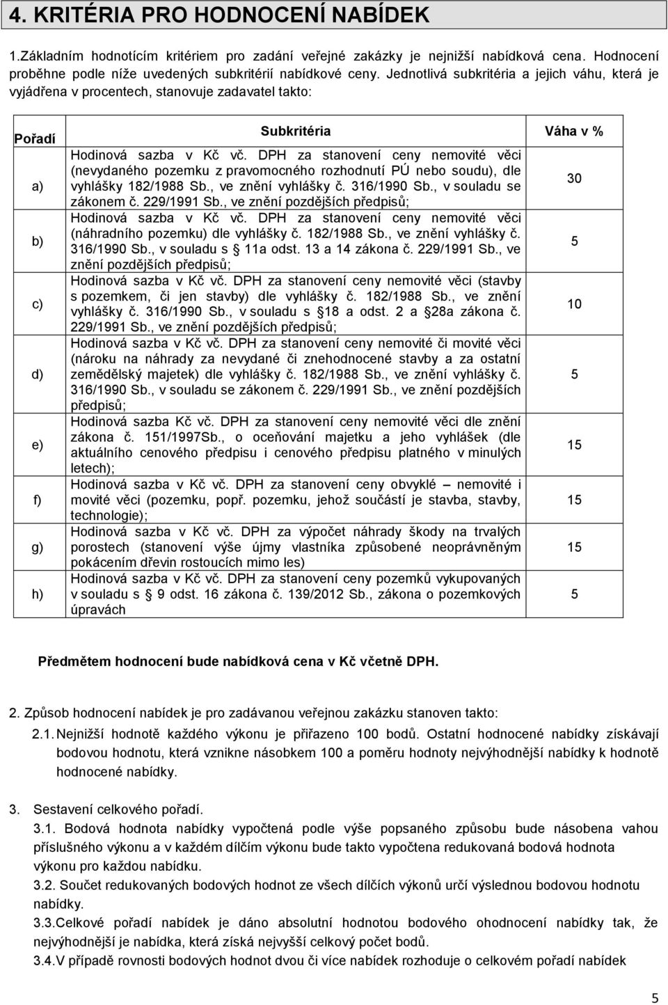 DPH za stanovení ceny nemovité věci (nevydaného pozemku z pravomocného rozhodnutí PÚ nebo soudu), dle vyhlášky 182/1988 Sb., ve znění vyhlášky č. 316/1990 Sb., v souladu se zákonem č. 229/1991 Sb.