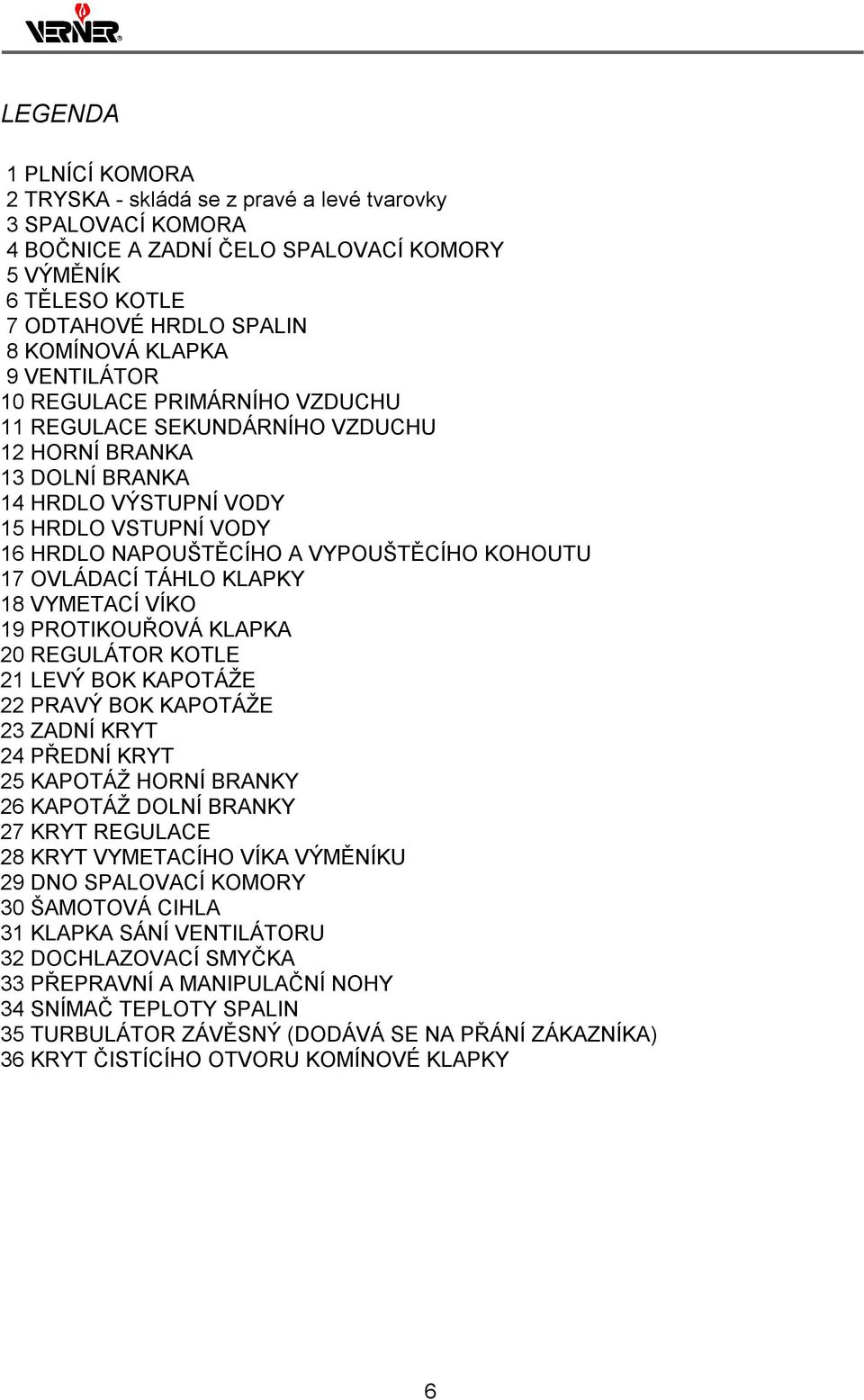 OVLÁDACÍ TÁHLO KLAPKY 18 VYMETACÍ VÍKO 19 PROTIKOUŘOVÁ KLAPKA 20 REGULÁTOR KOTLE 21 LEVÝ BOK KAPOTÁŽE 22 PRAVÝ BOK KAPOTÁŽE 23 ZADNÍ KRYT 24 PŘEDNÍ KRYT 25 KAPOTÁŽ HORNÍ BRANKY 26 KAPOTÁŽ DOLNÍ