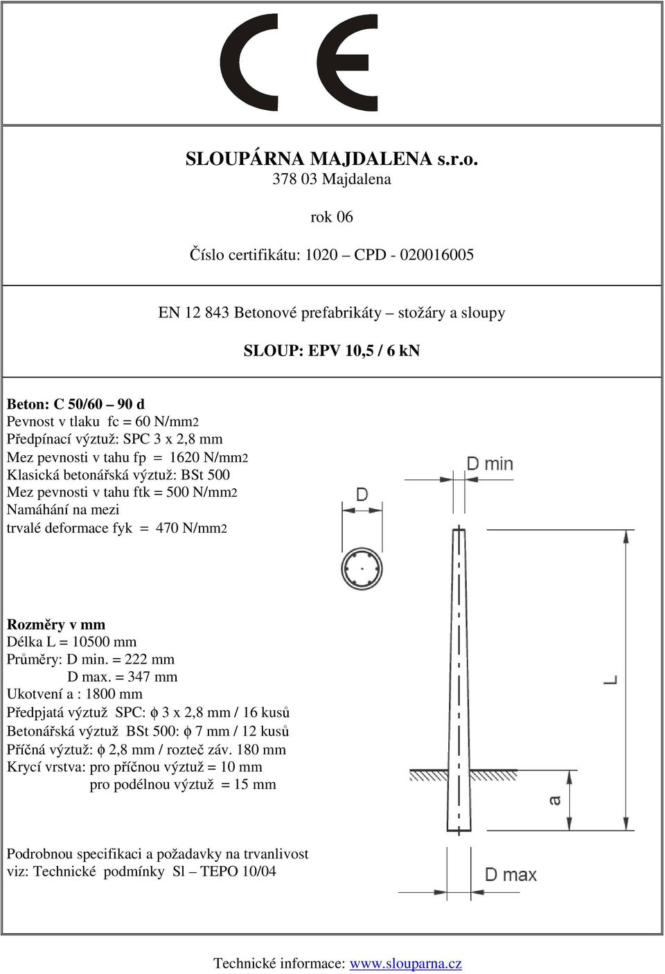 φ 3 x 2,8 mm / 16 kusů Betonářská výztuž BSt 500: φ