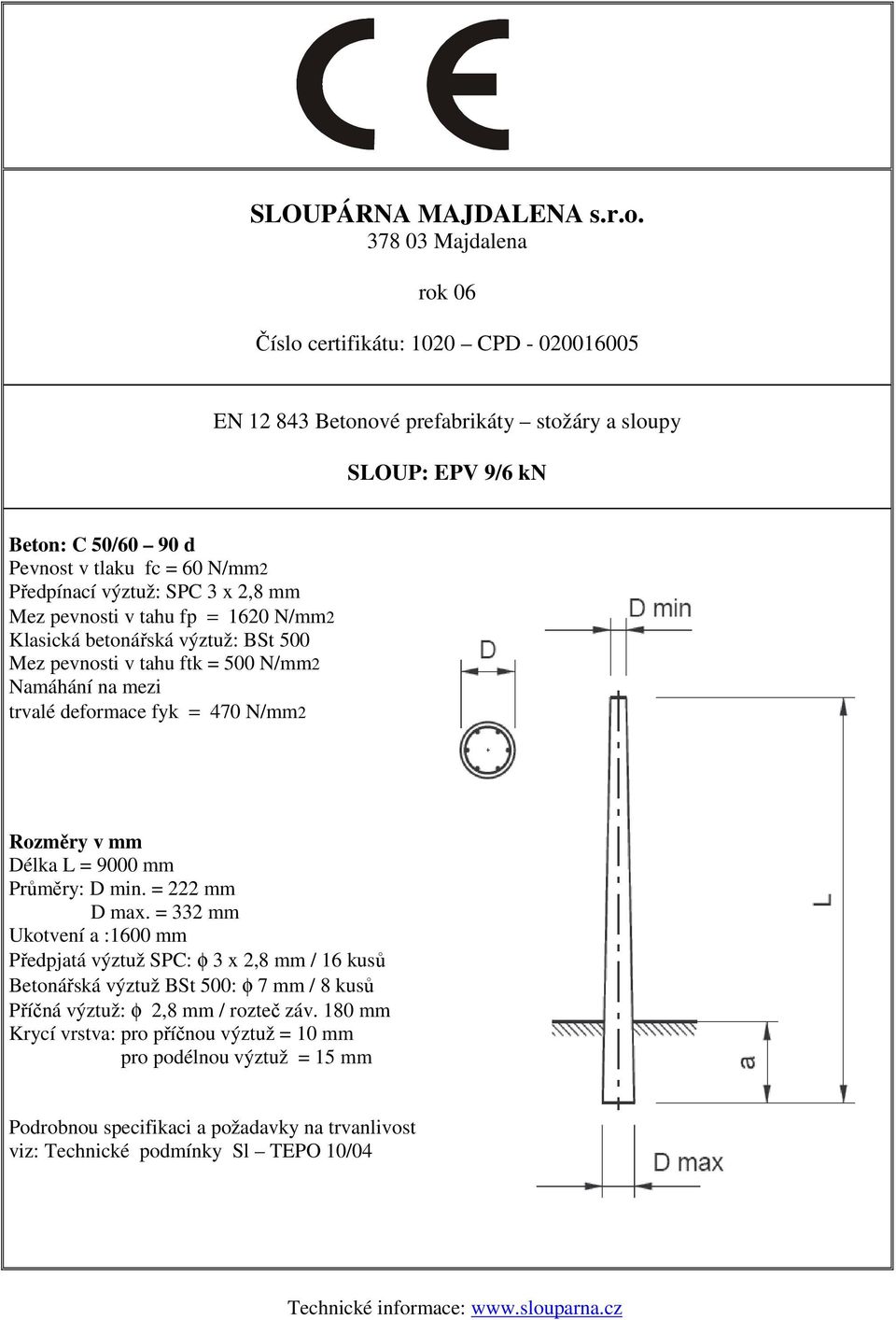 φ 3 x 2,8 mm / 16 kusů Betonářská výztuž BSt 500: