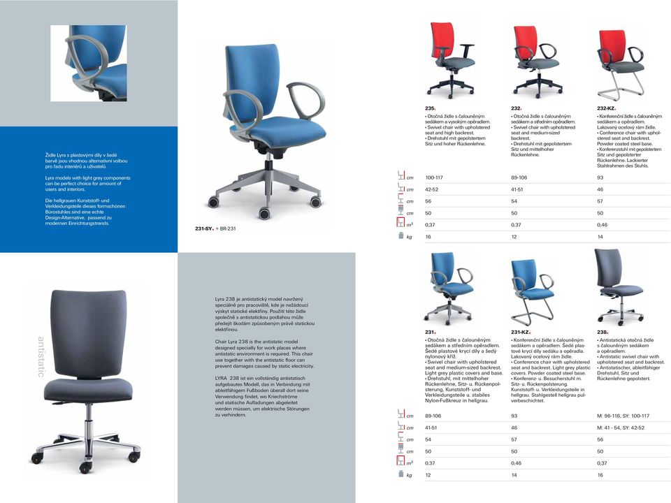 Konferenční židle s čalouněným sedákem a opěradlem. Lakovaný ocelový rám židle. Conference chair with upholstered seat and backrest. Powder coated steel base.