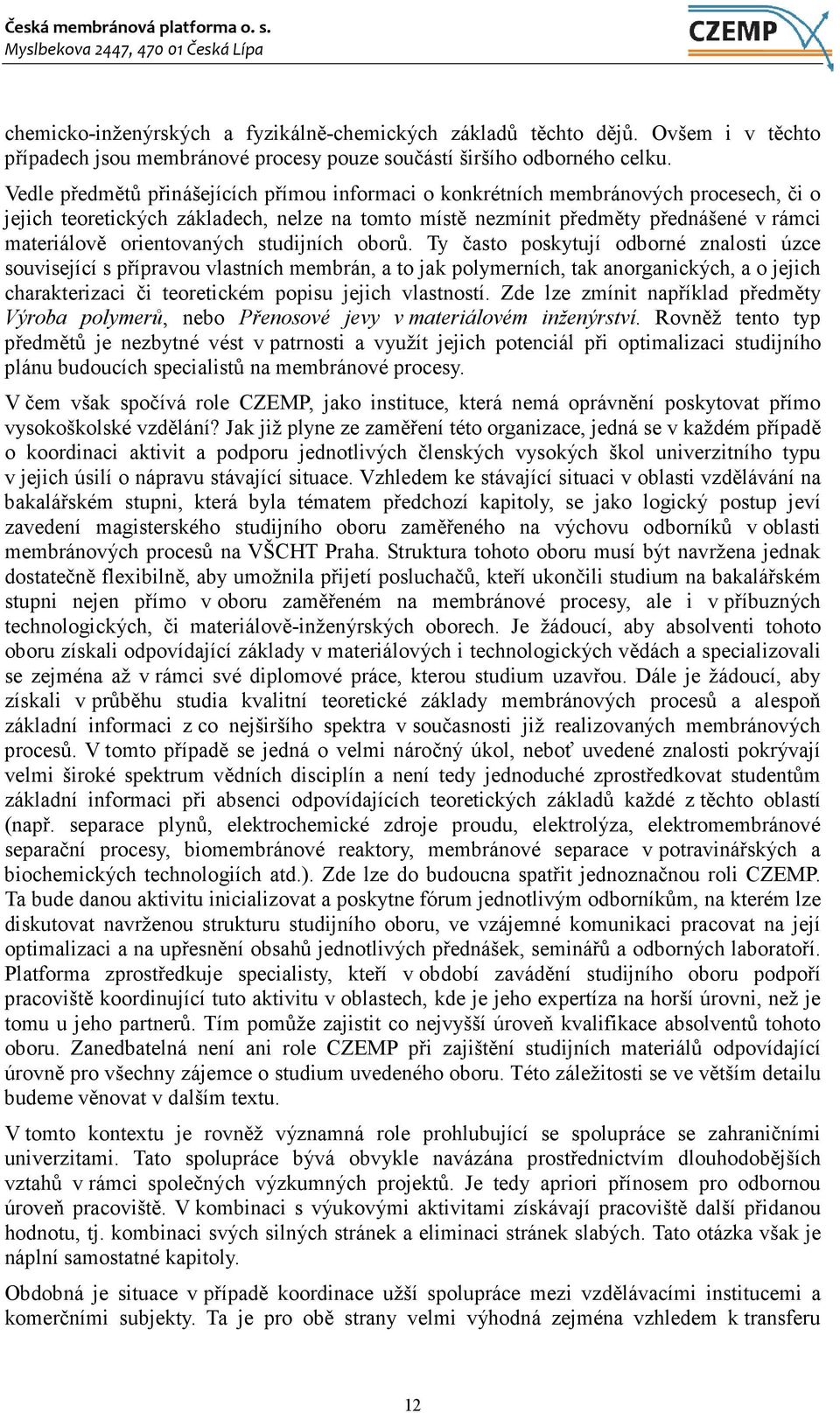 orientovaných studijních oborů.