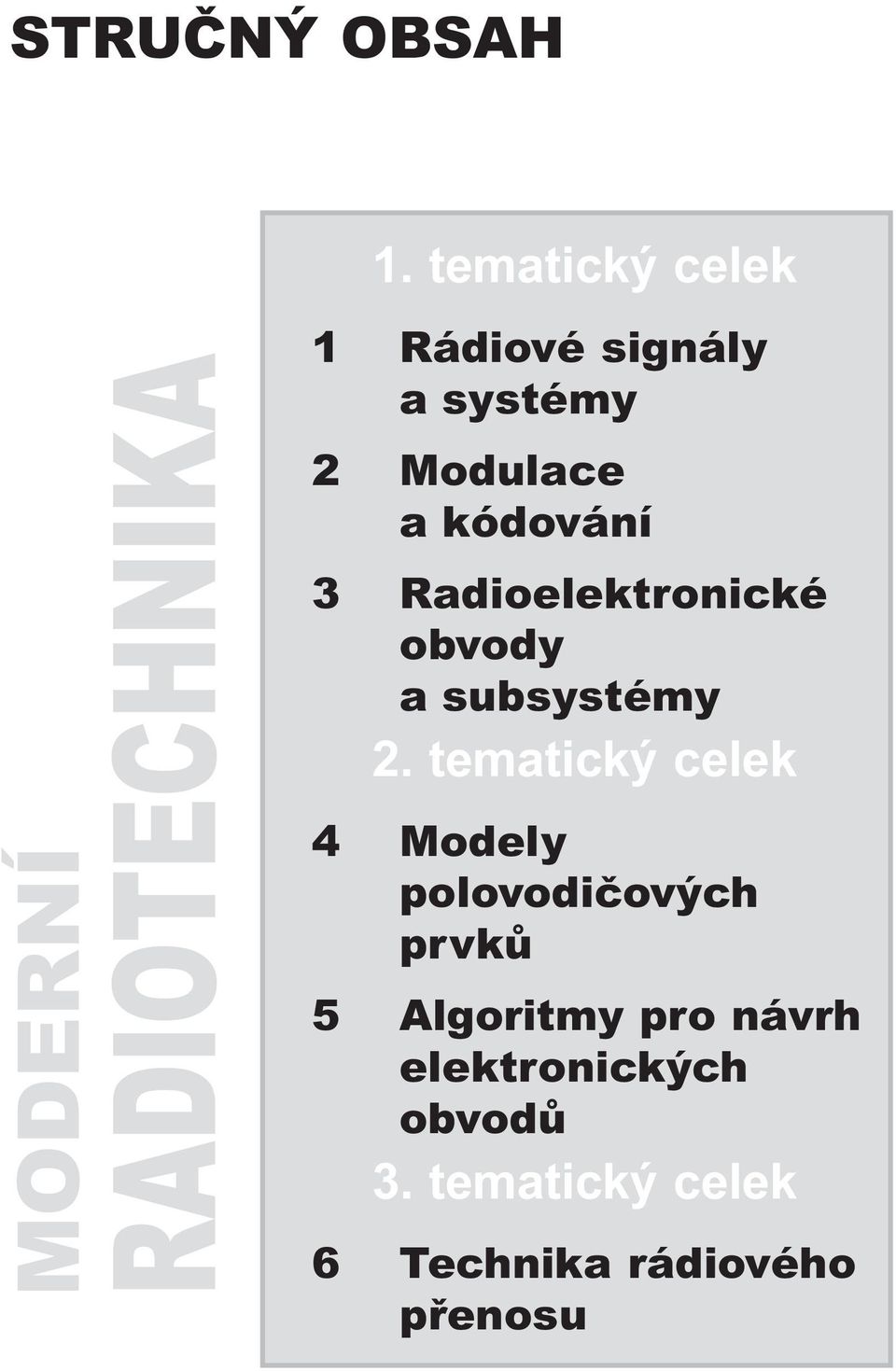 Modulace a kódování 3 Radioelektronické obvody a subsystémy 2.