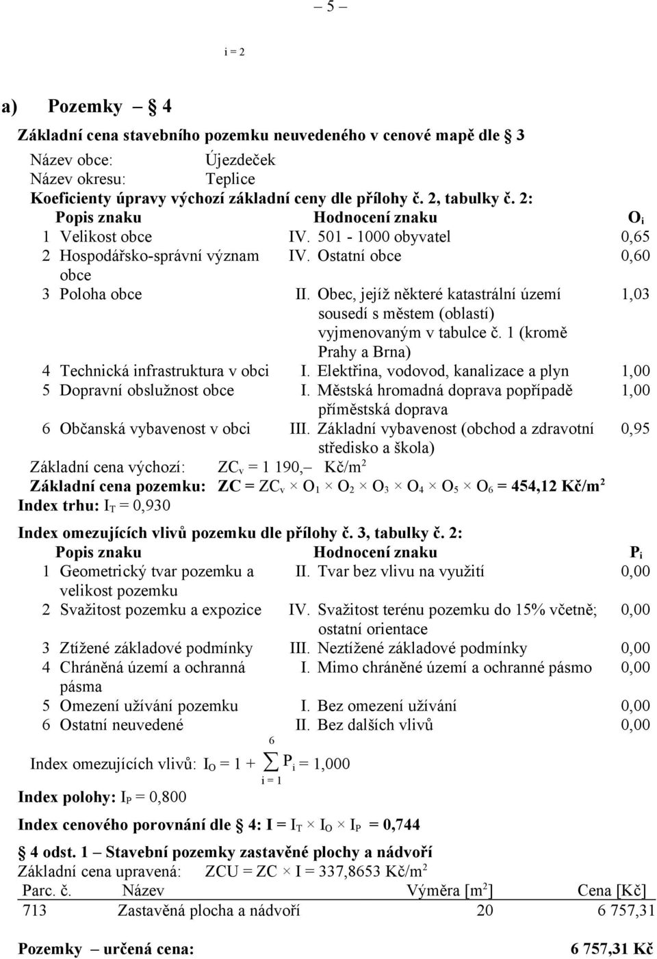 Obec, jejíž některé katastrální území 1,03 sousedí s městem (oblastí) vyjmenovaným v tabulce č. 1 (kromě Prahy a Brna) 4 Technická infrastruktura v obci I.