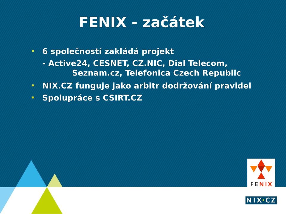 cz, Telefonica Czech Republic NIX.