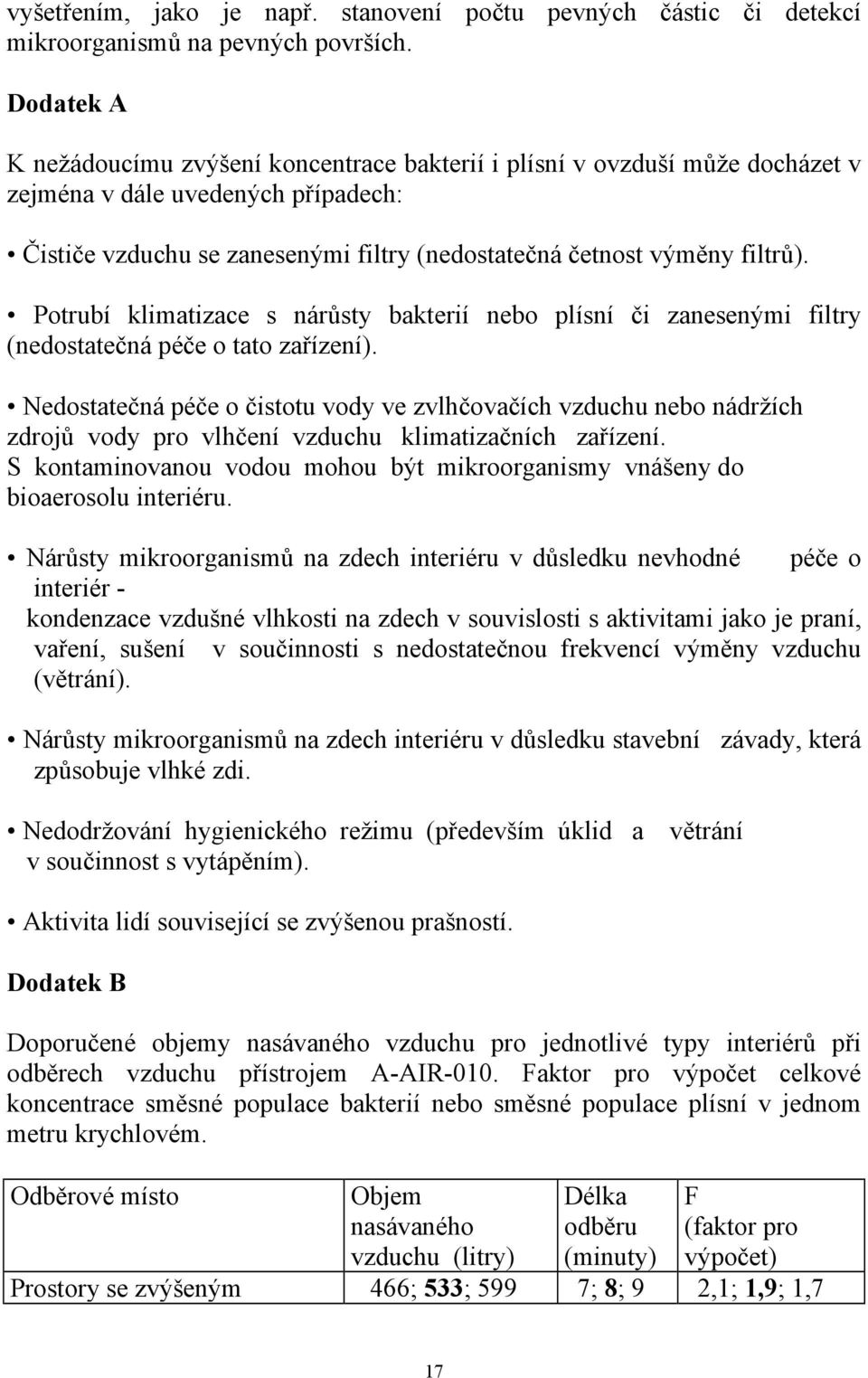 Potrubí klimatizace s nárůsty bakterií nebo plísní či zanesenými filtry (nedostatečná péče o tato zařízení).