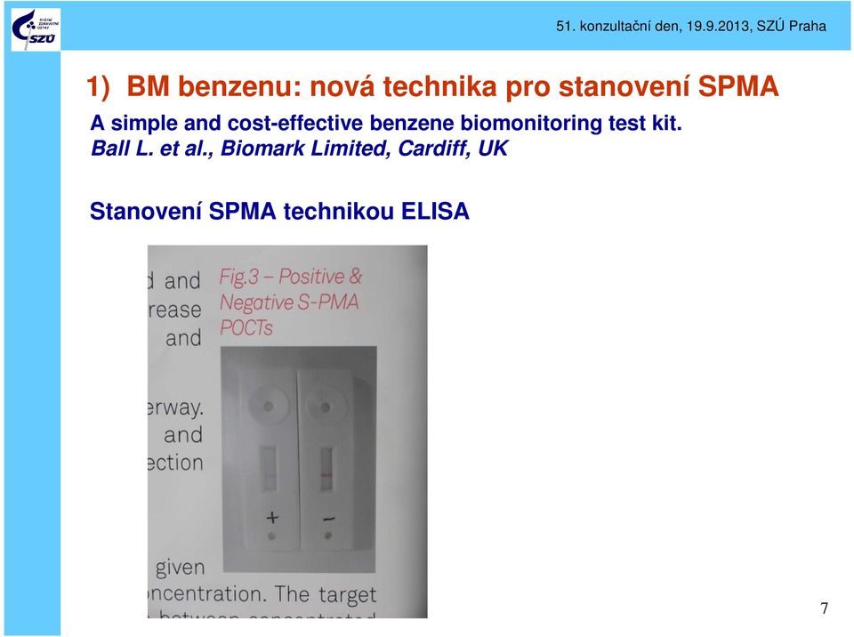 biomonitoring test kit. Ball L. et al.