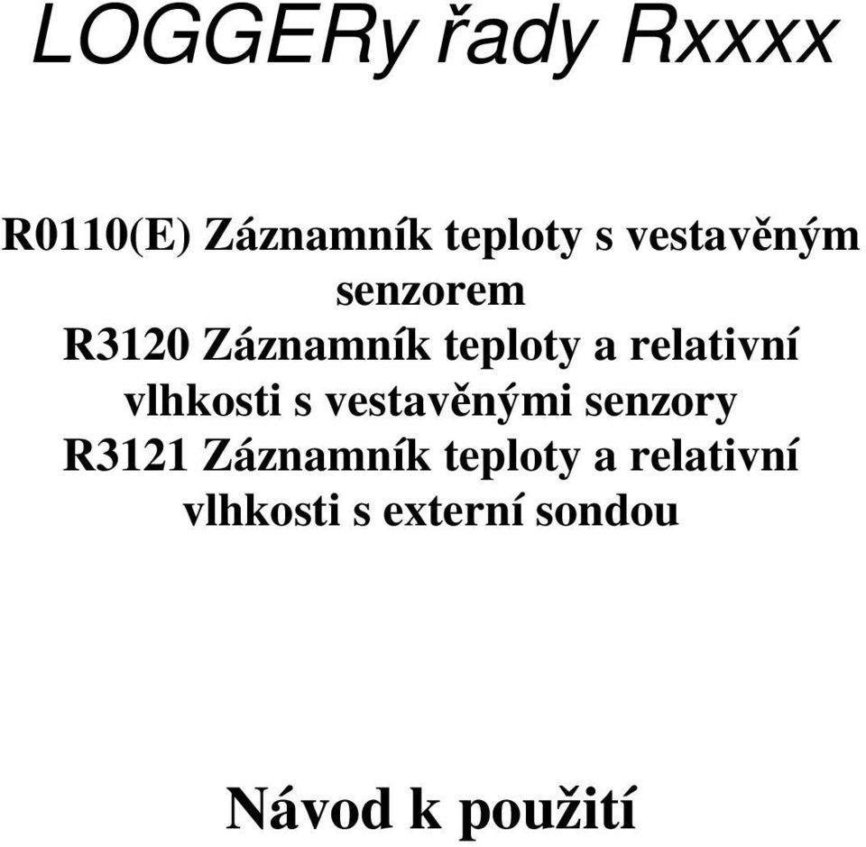 relativní vlhkosti s vestavěnými senzory R3121