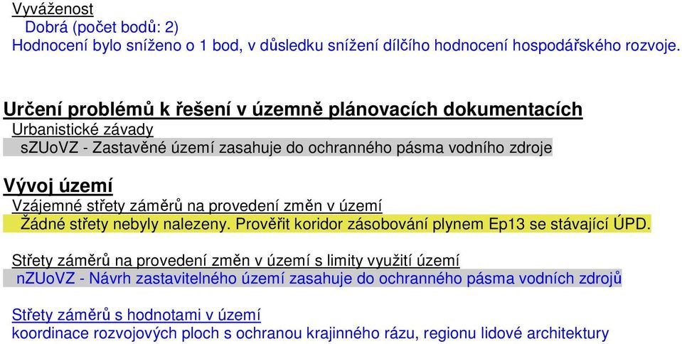 střety záměrů na provedení změn v území Žádné střety nebyly nalezeny. Prověřit koridor zásobování plynem Ep13 se stávající ÚPD.