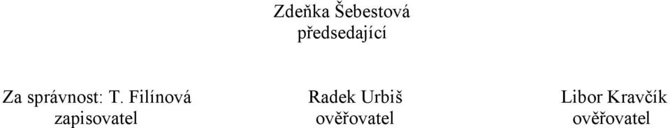 Filínová Radek Urbiš Libor