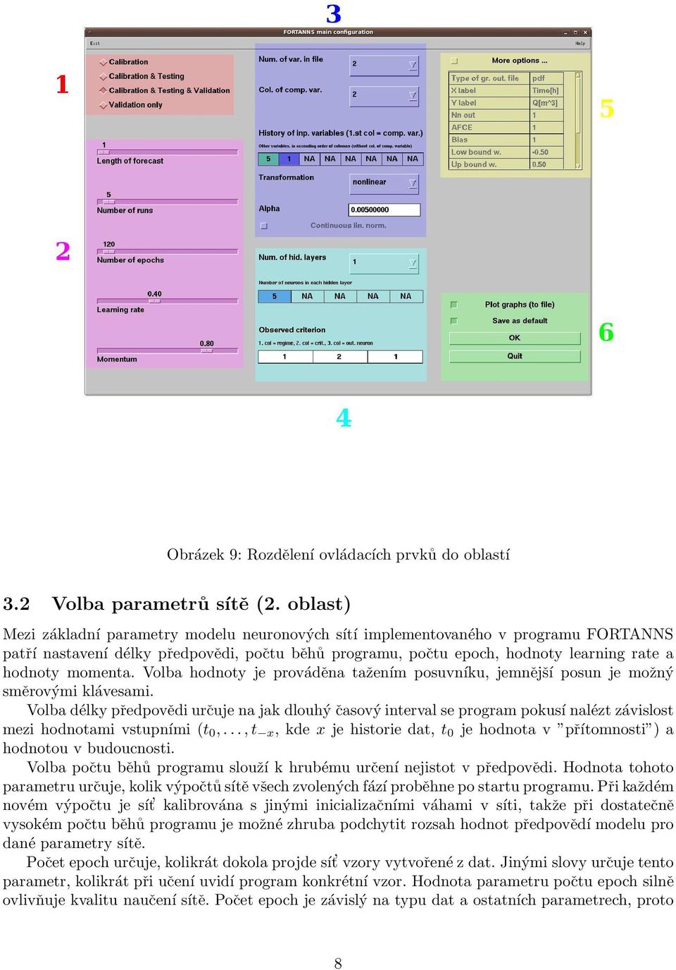 momenta. Volba hodnoty je prováděna tažením posuvníku, jemnější posun je možný směrovými klávesami.