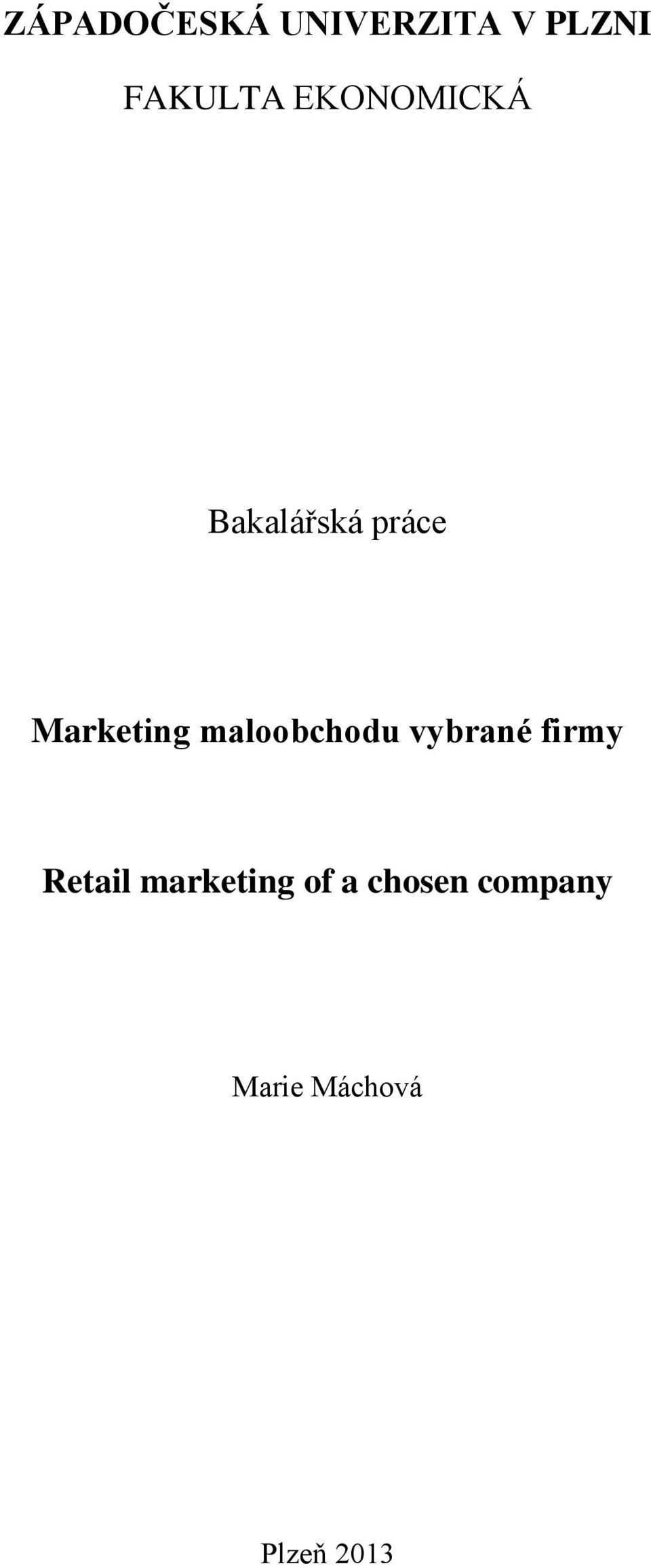 maloobchodu vybrané firmy Retail