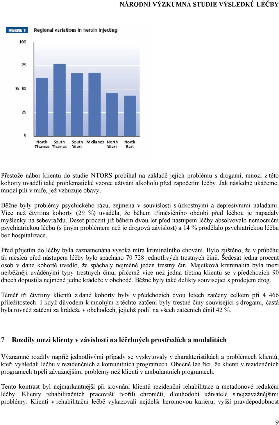 Více než čtvrtina kohorty (29 %) uváděla, že během tříměsíčního období před léčbou je napadaly myšlenky na sebevraždu.