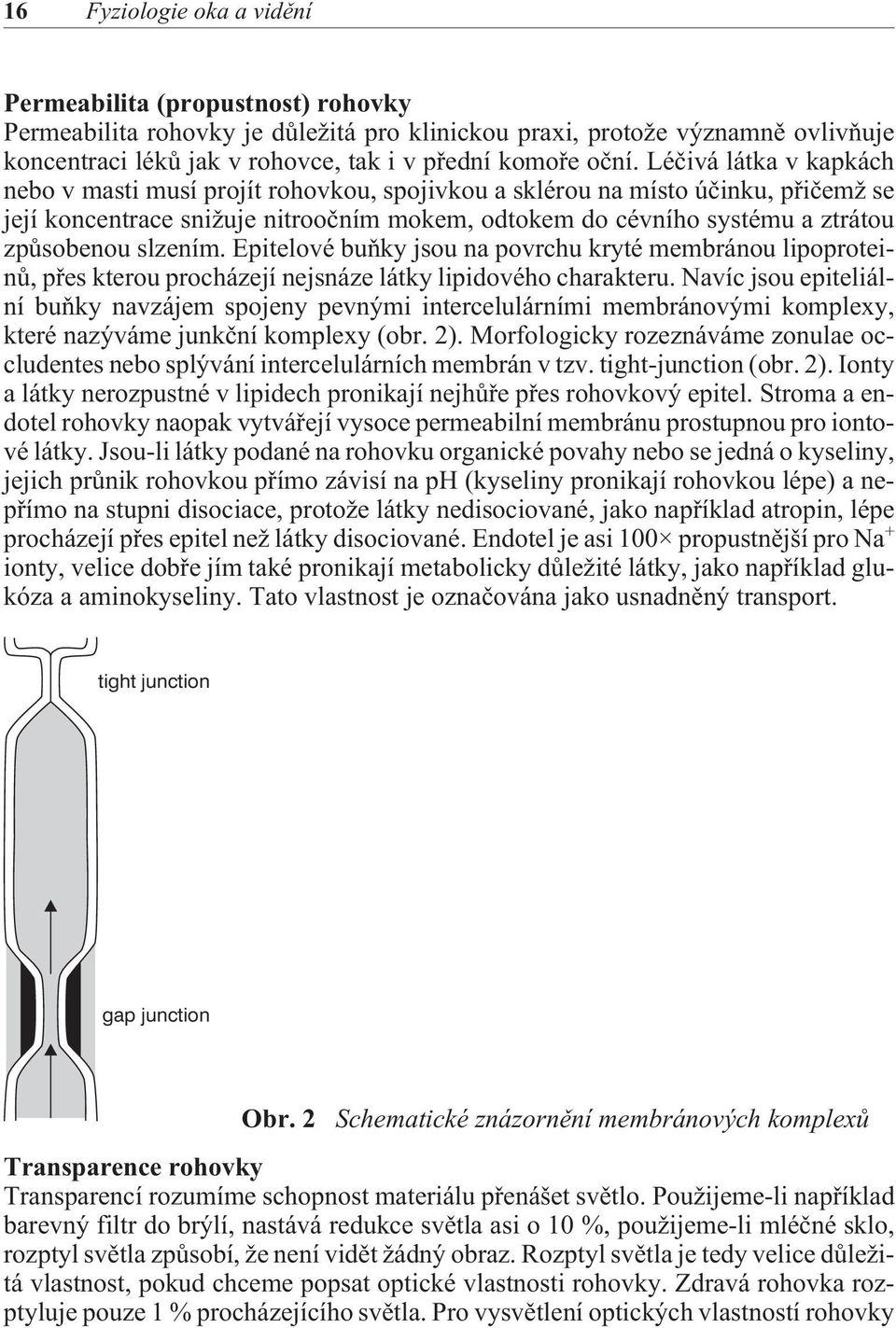 zpùsobenou slzením. Epitelové buòky jsou na povrchu kryté membránou lipoproteinù, pøes kterou procházejí nejsnáze látky lipidového charakteru.