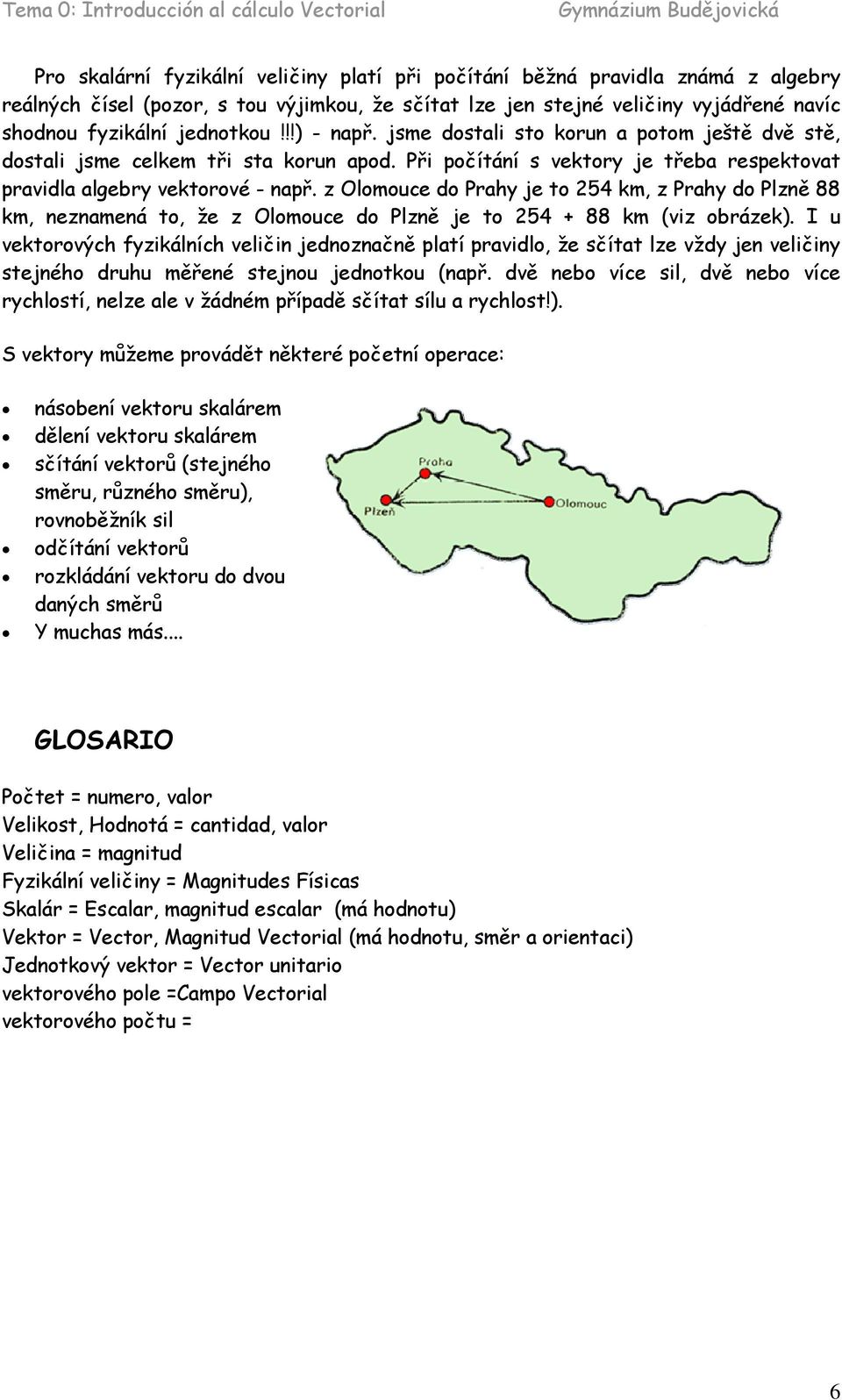 z Olomouce do Prah je to 254 km, z Prah do Plzně 88 km, neznamená to, že z Olomouce do Plzně je to 254 + 88 km (iz obrázek.