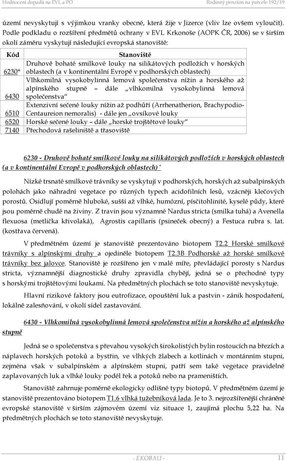 silikátových podložích v horských 6230* oblastech (a v kontinentální Evropě v podhorských oblastech) Vlhkomilná vysokobylinná lemová společenstva nížin a horského až alpínského stupně dále vlhkomilná