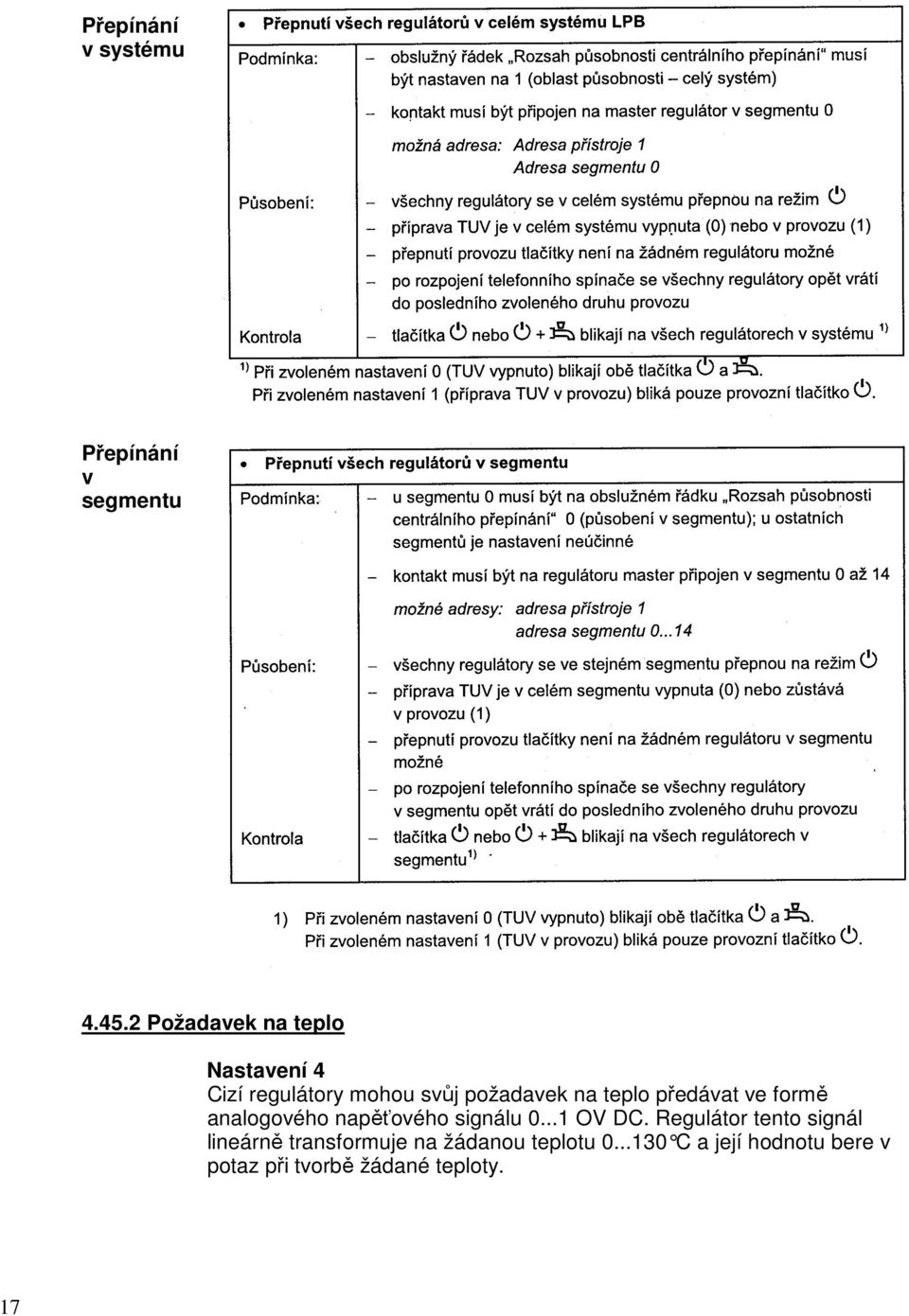 předávat ve formě analogového napěťového signálu 0...1 OV DC.