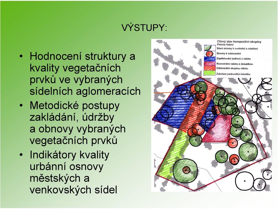 zakládání, údržby a obnovy vybraných vegetačních prvků