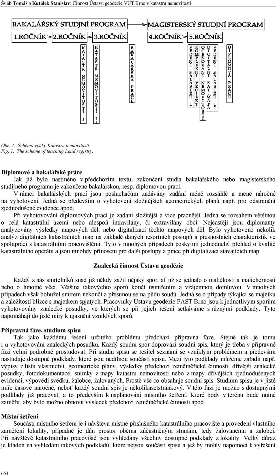 V rámci bakalářských prací jsou posluchačům zadávány zadání méně rozsáhlé a méně náročné na vyhotovení. Jedná se především o vyhotovení složitějších geometrických plánů např.