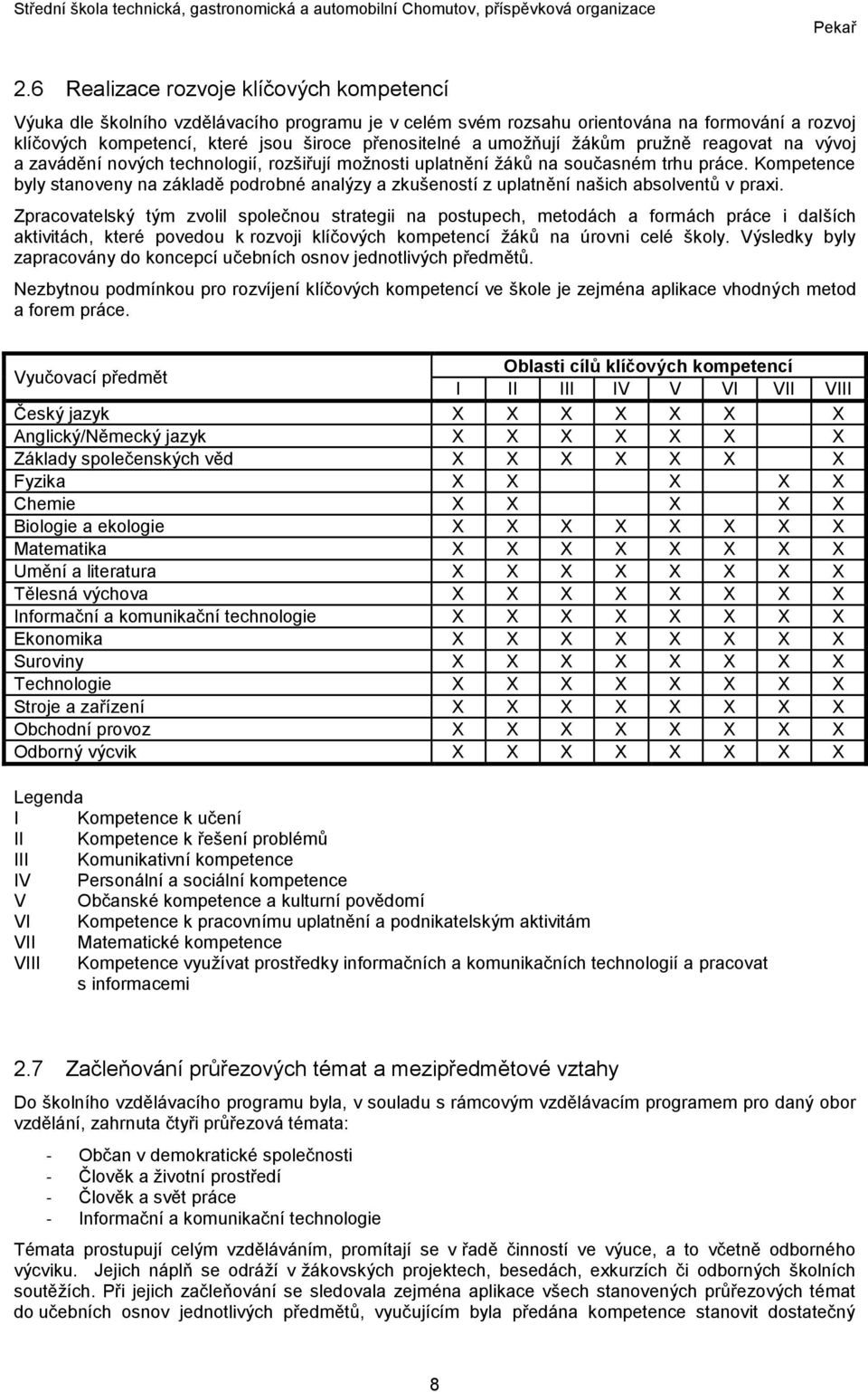 Kompetence byly stanoveny na základě podrobné analýzy a zkušeností z uplatnění našich absolventů v praxi.