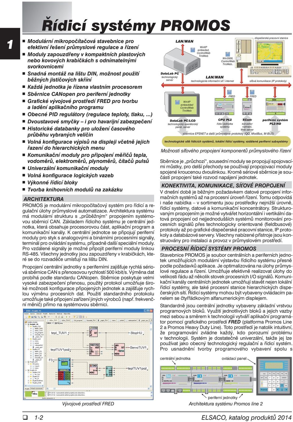 Grafické vývojové prostředí FRED pro tvorbu a ladění aplikačního programu Obecné PID regulátory (regulace teploty, tlaku,.