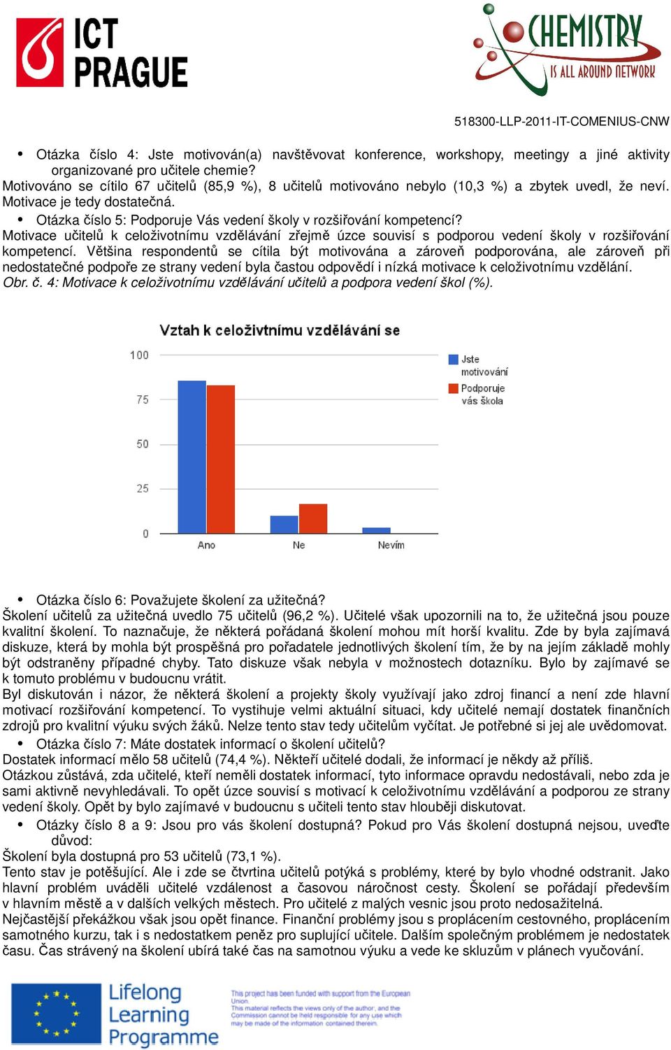 Otázka číslo 5: Podporuje Vás vedení školy v rozšiřování kompetencí? Motivace učitelů k celoživotnímu vzdělávání zřejmě úzce souvisí s podporou vedení školy v rozšiřování kompetencí.