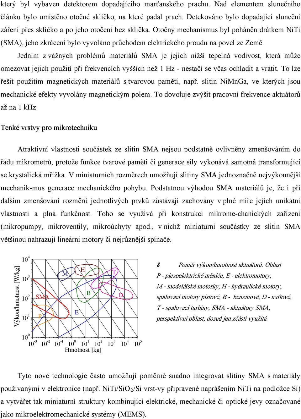 Otočný mechanismus byl poháněn drátkem NiTi (SMA), jeho zkrácení bylo vyvoláno průchodem elektrického proudu na povel ze Země.