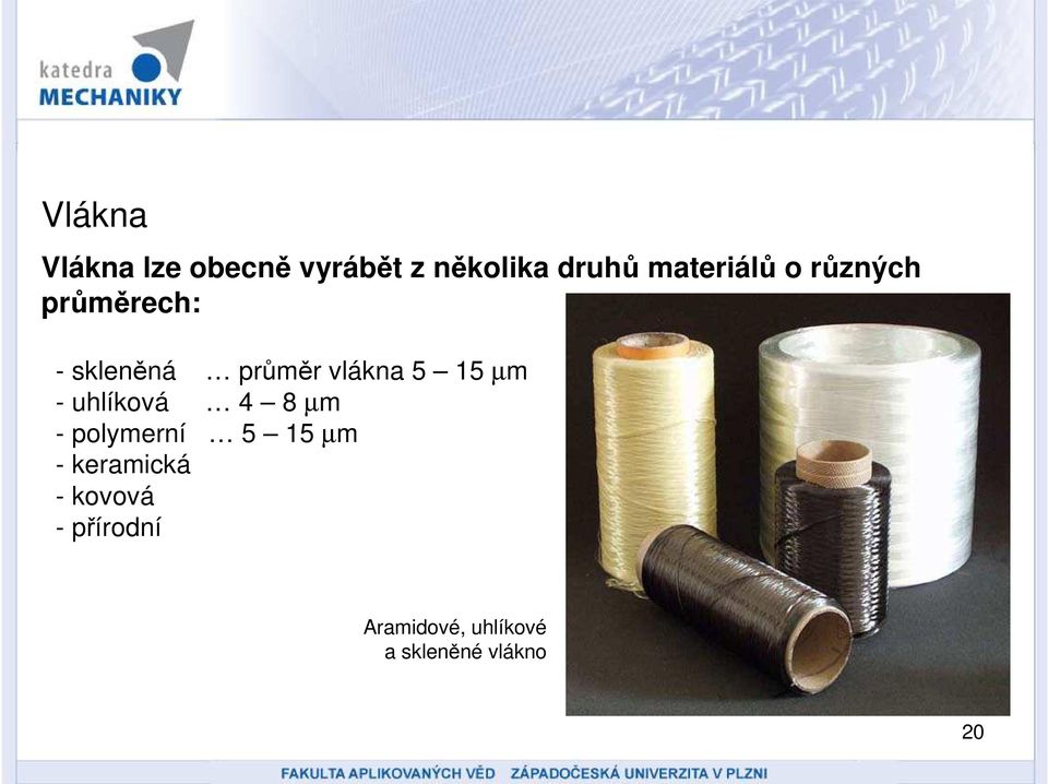 5 15 µm - uhlíková 4 8 µm - polymerní 5 15 µm -