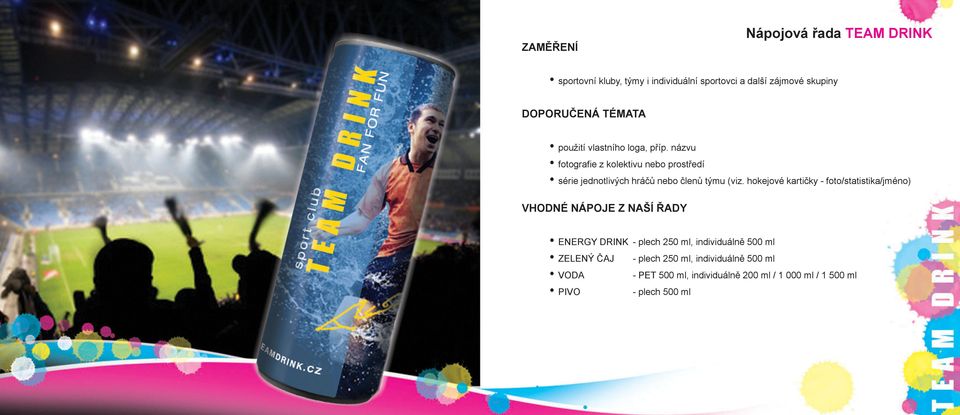 hokejové kartičky - foto/statistika/jméno) VHODNÉ NÁPOJE Z NAŠÍ ŘADY ENERGY DRINK - plech 250 ml, individuálně 500 ml