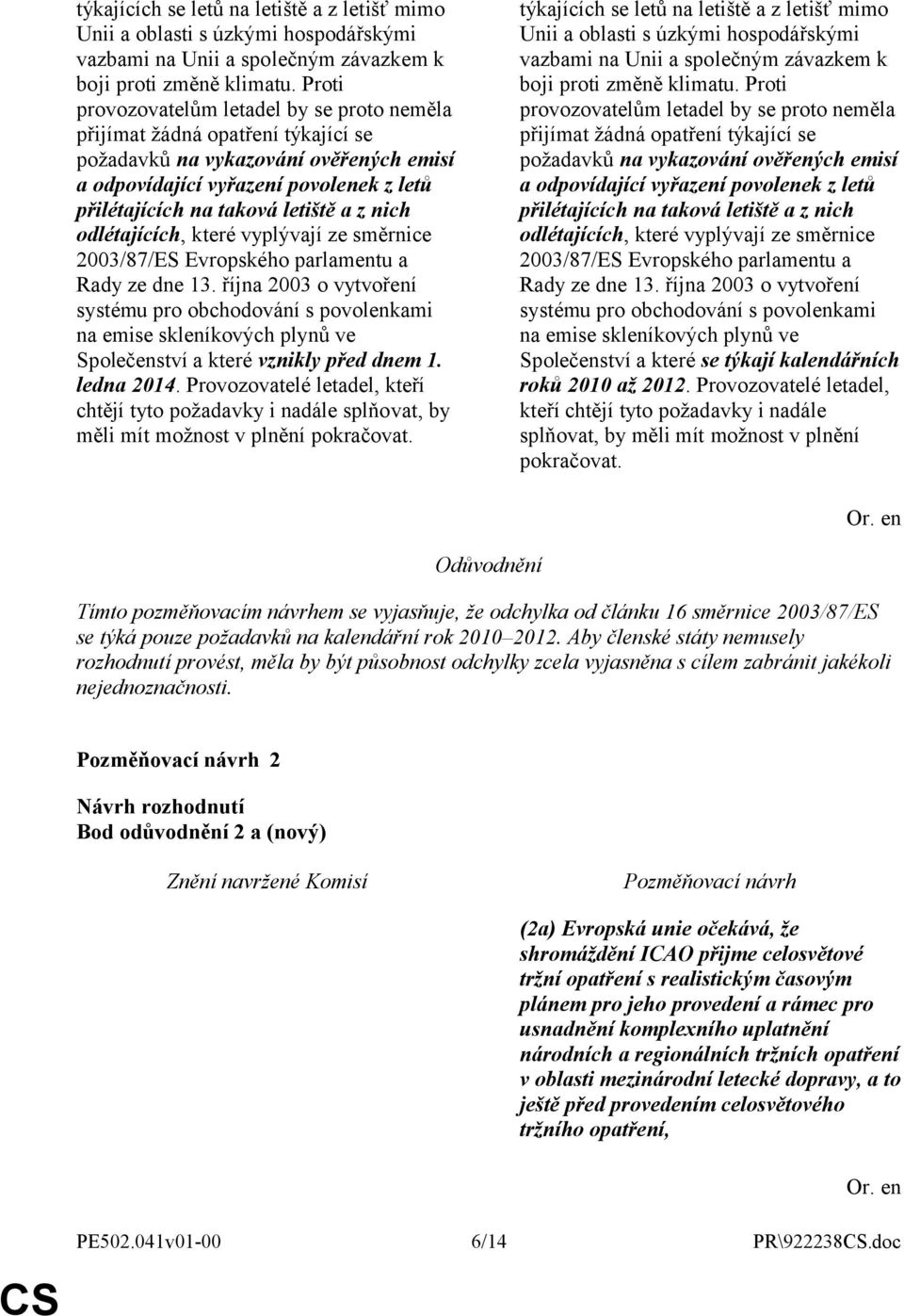 z nich odlétajících, které vyplývají ze směrnice 2003/87/ES Evropského parlamentu a Rady ze dne 13.