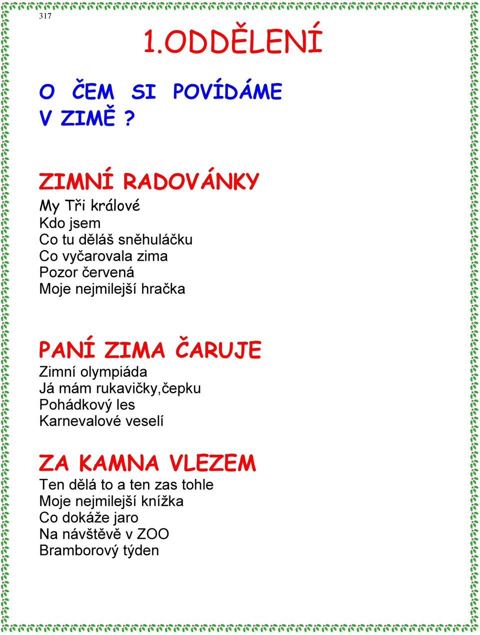 červená Moje nejmilejší hračka PANÍ ZIMA ČARUJE Zimní olympiáda Já mám rukavičky,čepku