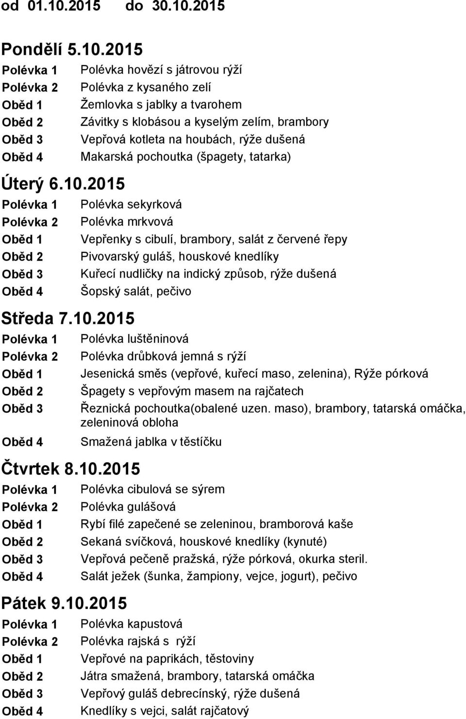 2015 Středa 7.10.