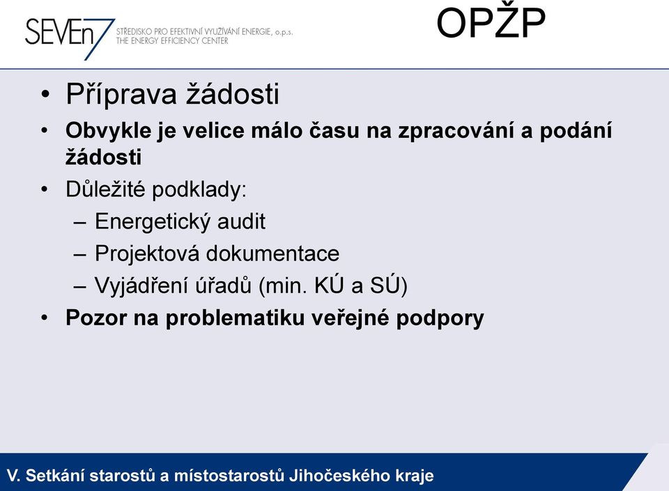 Energetický audit Projektová dokumentace Vyjádření