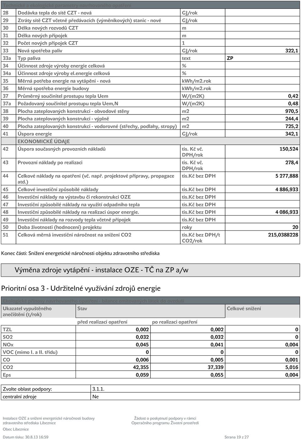 energie celková % 35 Měrná potřeba energie na vytápění - nová kwh/m2.rok 36 Měrná spotřeba energie budovy kwh/m2.