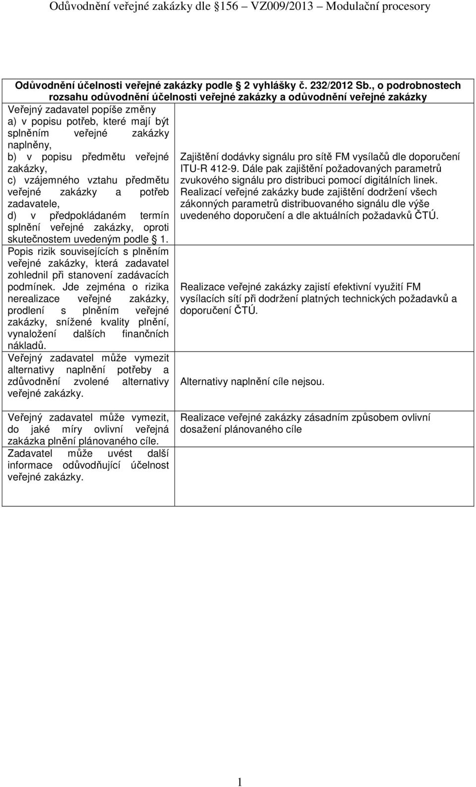 popisu předmětu veřejné zakázky, c) vzájemného vztahu předmětu veřejné zakázky a potřeb zadavatele, d) v předpokládaném termín splnění veřejné zakázky, oproti skutečnostem uvedeným podle 1.