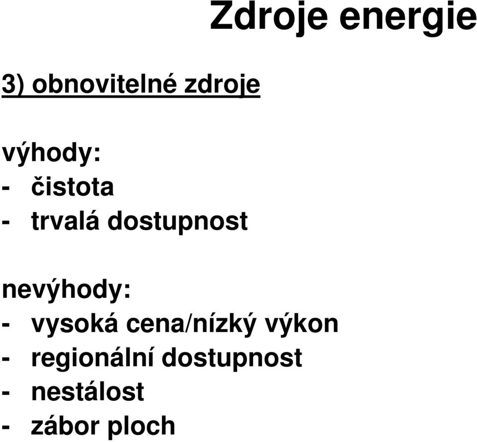 cena/nízký výkon - regionální