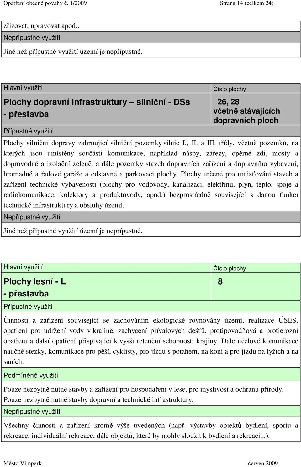 třídy, včetně pozemků, na kterých jsou umístěny součásti komunikace, například náspy, zářezy, opěrné zdi, mosty a doprovodné a izolační zeleně, a dále pozemky staveb dopravních zařízení a dopravního