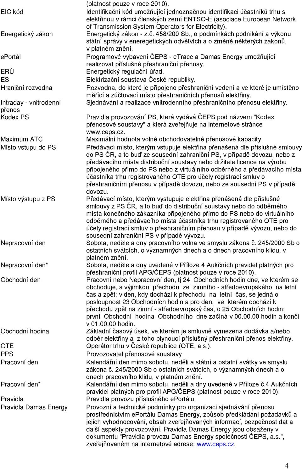 Identifikační kód umožňující jednoznačnou identifikaci účastníků trhu s elektřinou v rámci členských zemí ENTSO-E (asociace European Network of Transmission System Operators for Electricity).