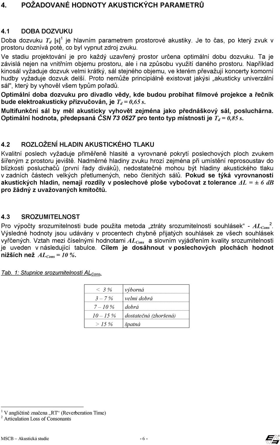 Ta je závislá nejen na vnitřním objemu prostoru, ale i na způsobu využití daného prostoru.