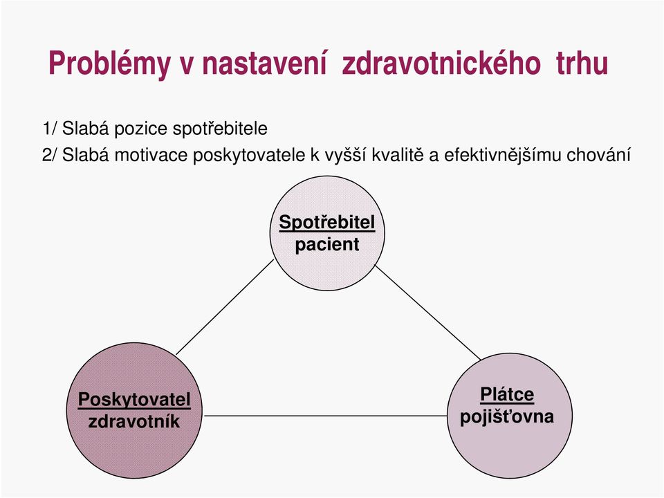 poskytovatele k vyšší kvalitě a efektivnějšímu