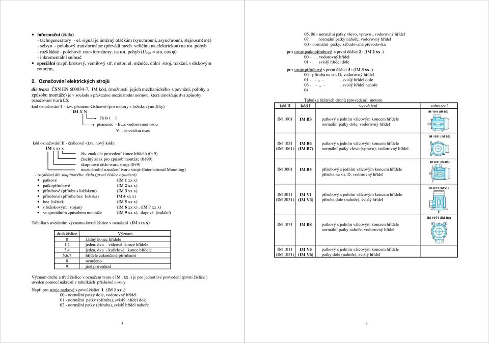 Označování elericých srojů dle varu ČS E 634-7, I ód, (ožnosi jejich echanicého upevnění, polohy a způsobu onáže) je v souladu s převzaou ezinárodní norou, erá uožňuje dva způsoby označování varů ES: