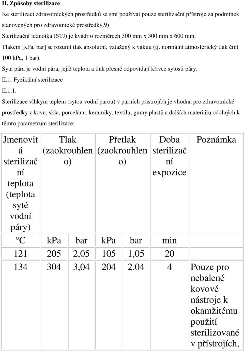 Sytá pára je vodní pára, jejíž teplota a tlak přesně odpovídají křivce sytosti páry. II.1.