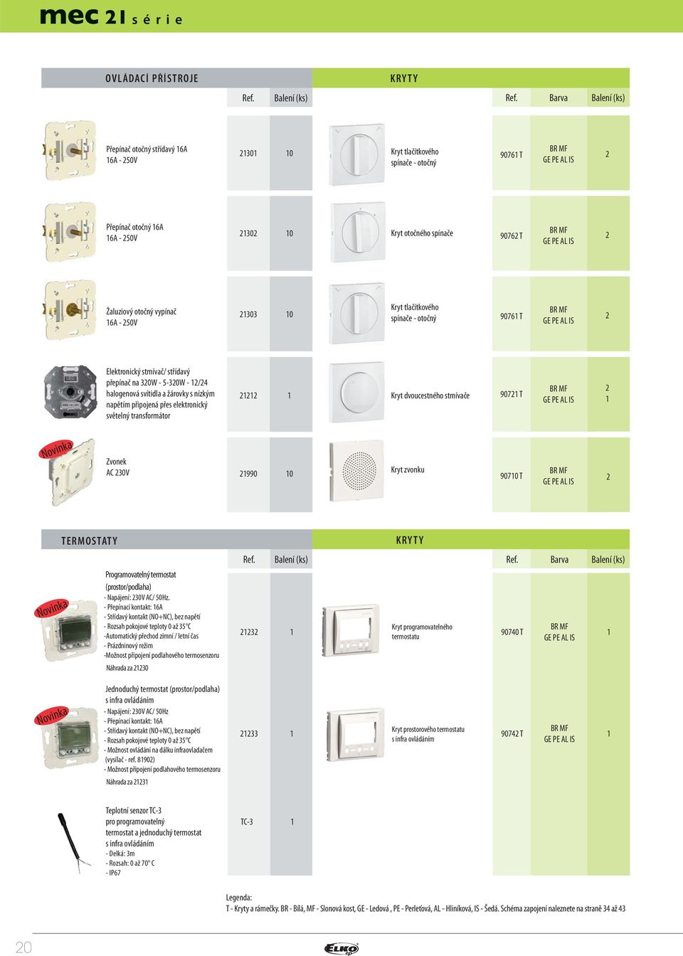 tlačítkového spínače - otočný 9076 T Elektronický stmívač/ střídavý přepínač na 30W - 5-30W - /4 halogenová svítidla a žárovky s nízkým napětím připojená přes elektronický světelný transformátor Kryt