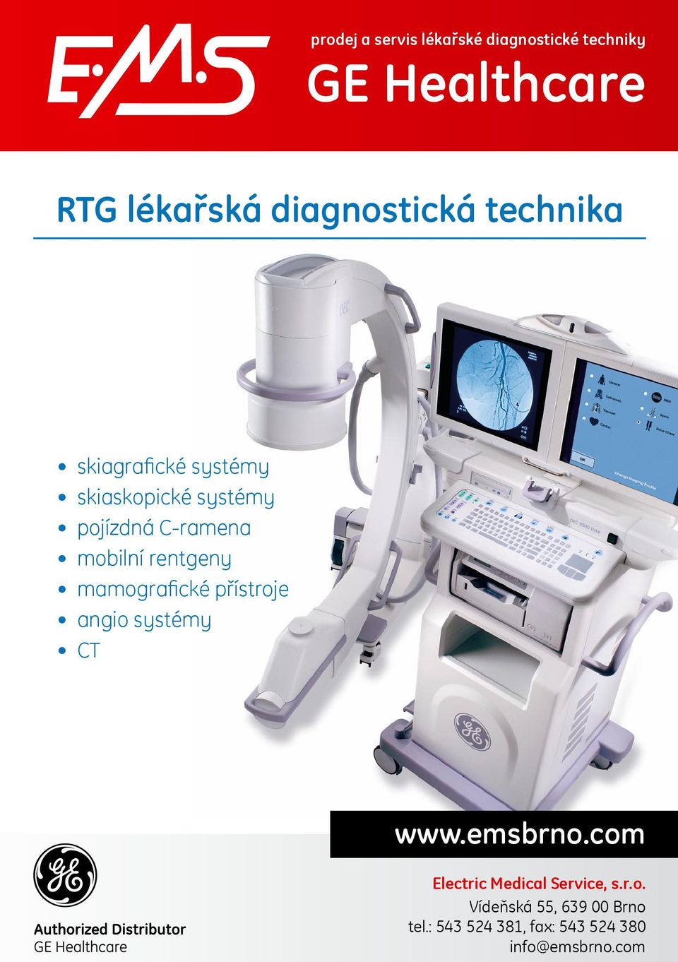 mobilní rentgeny mamogra cké p ístroje angio systémy CT www.emsbrno.