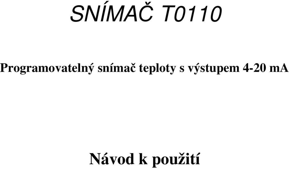 snímač teploty s