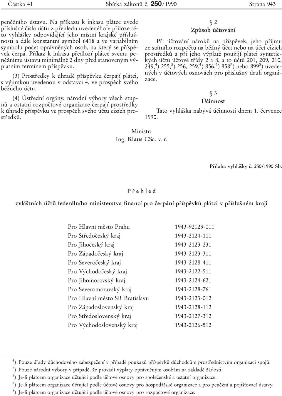 6418 a ve variabilnõâm symbolu pocïet opraâvneïnyâch osob, na kteryâ se prïõâspeïvek cïerpaâ.