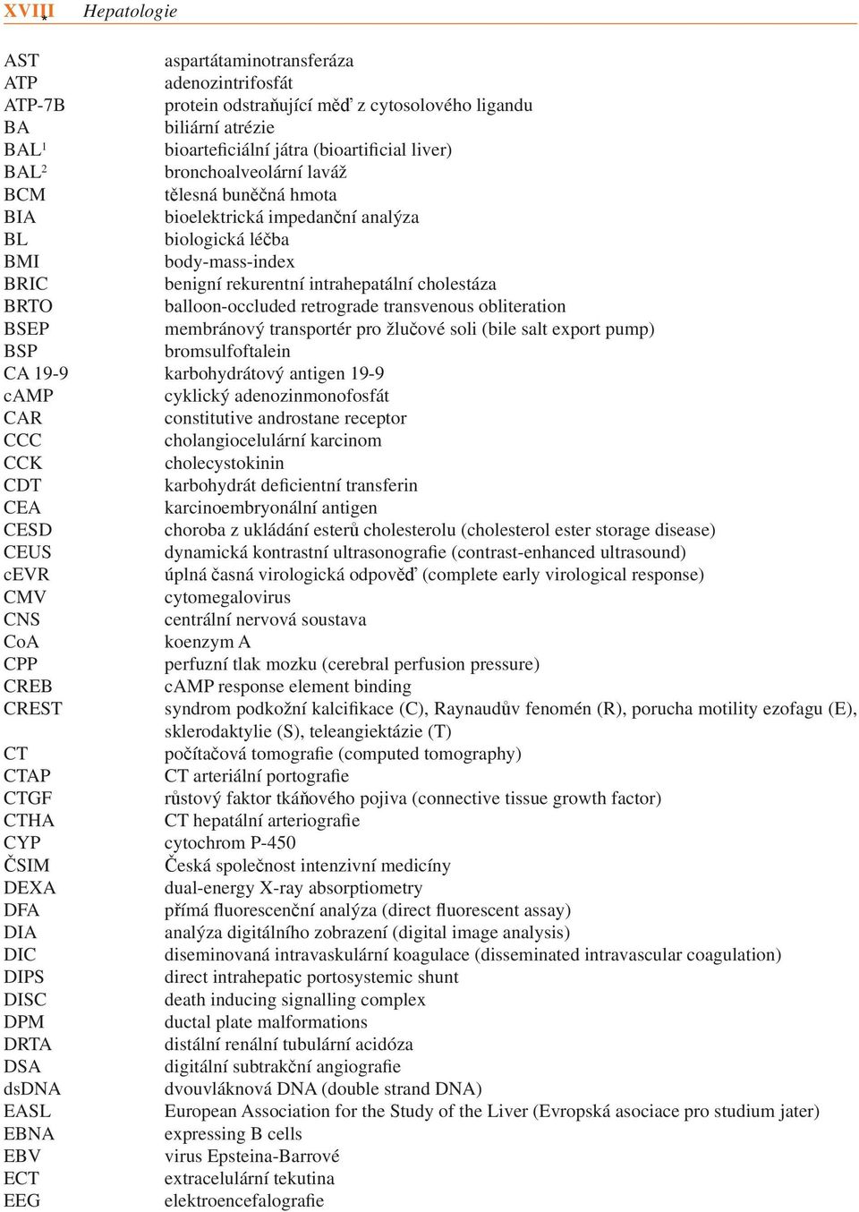 balloon-occluded retrograde transvenous obliteration BSEP membránový transportér pro žlučové soli (bile salt export pump) BSP bromsulfoftalein CA 19-9 karbohydrátový antigen 19-9 camp cyklický