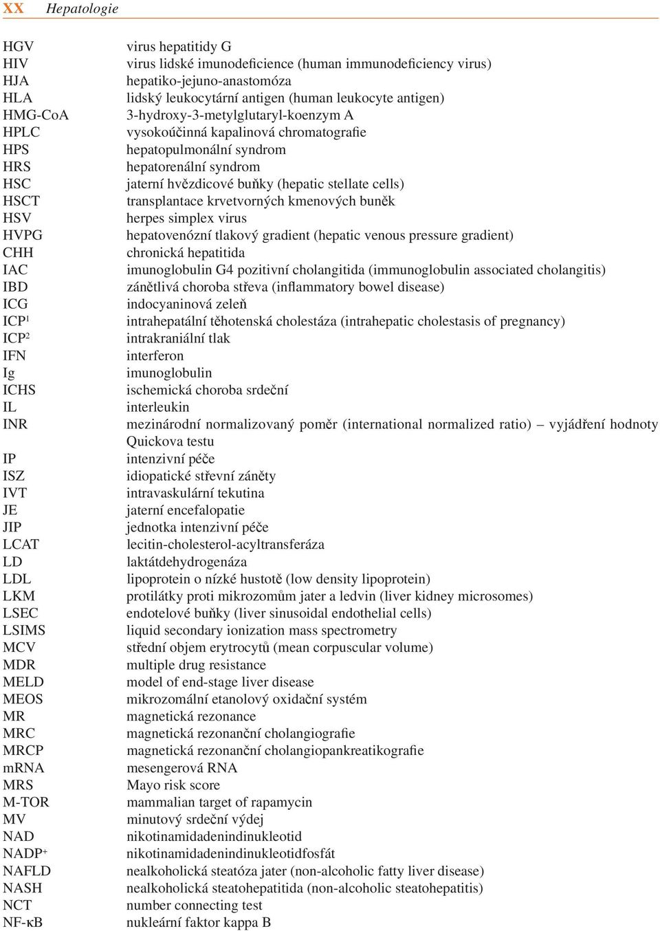 antigen) 3-hydroxy-3-metylglutaryl-koenzym A vysokoúčinná kapalinová chromatografie hepatopulmonální syndrom hepatorenální syndrom jaterní hvězdicové buňky (hepatic stellate cells) transplantace